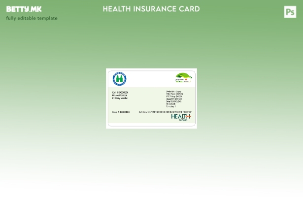 Модерен стил шаблон за картичка за здравствено осигурување на Тајван